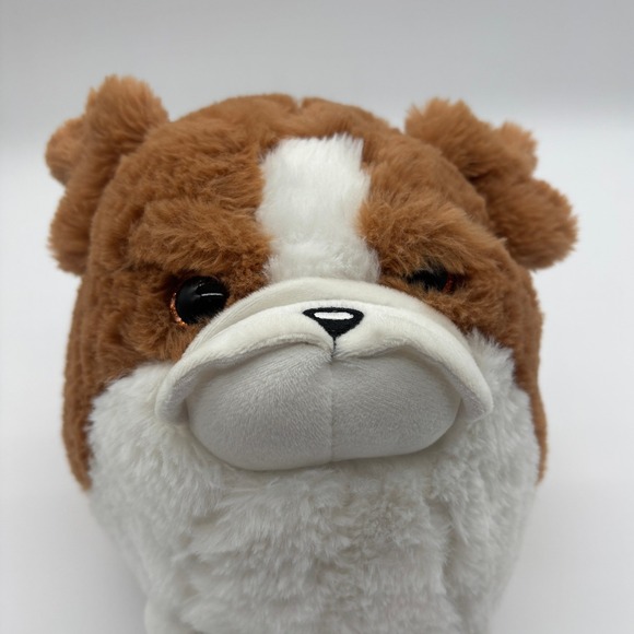 Other - Cute Squishy Bulldog Plush Toy Soft Stuffed Animal Brown White Kid Gift